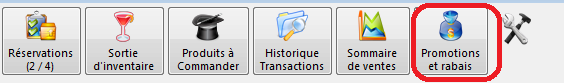 Ouvrir le module de promotions & rabais