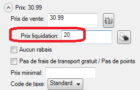 Prix de liquidation